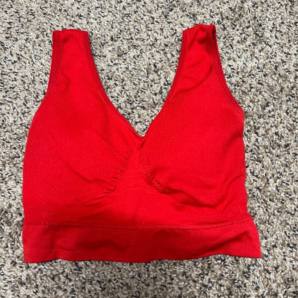 Red Sports Bra
